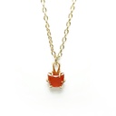 紅玉髓貓形項鍊 Carnelian Cat Cut Necklace [CN2401]