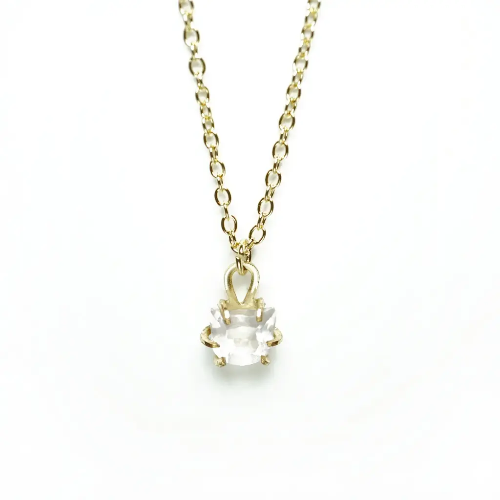 薔薇水晶貓形項鍊 Rose Quartz Cat Cut Necklace [RQ2401]