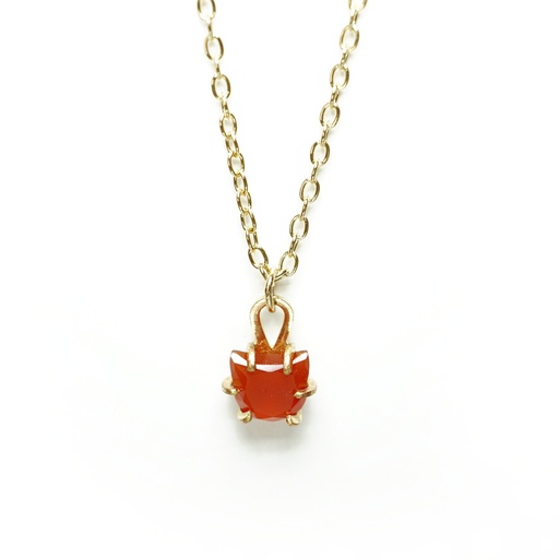 紅玉髓貓形項鍊 Carnelian Cat Cut Necklace [CN2401]
