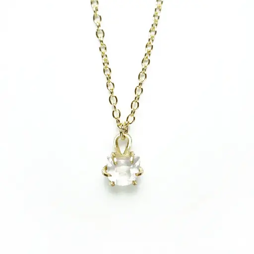 薔薇水晶貓形項鍊 Rose Quartz Cat Cut Necklace [RQ2401]