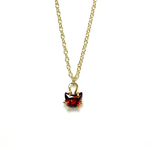 石榴石貓形項鍊 Garnet Cat Cut Necklace [GN2401]